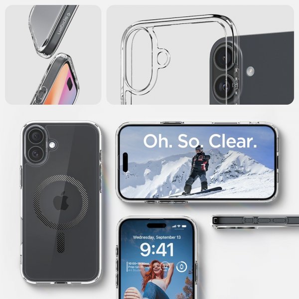 Spigen iPhone 16 -suojakuori Ultra Hybrid MagFit Carbon Fiber