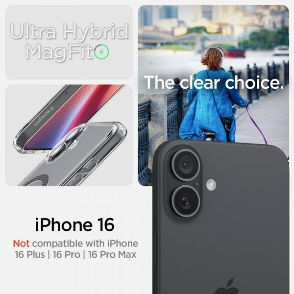 Spigen iPhone 16 -suojakuori Ultra Hybrid MagFit Carbon Fiber