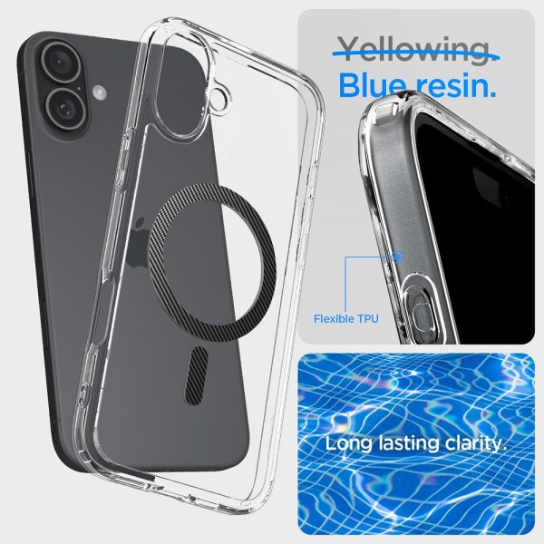 Spigen iPhone 16 -suojakuori Ultra Hybrid MagFit Carbon Fiber