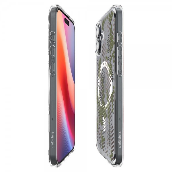 Spigen iPhone 16 -suojakuori Ultra Hybrid MagFit Digital Camo