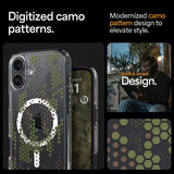 Spigen iPhone 16 -suojakuori Ultra Hybrid MagFit Digital Camo