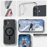 Spigen iPhone 16 -suojakuori Ultra Hybrid MagFit musta