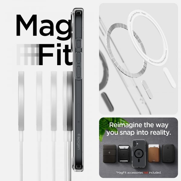 Spigen iPhone 16 -suojakuori Ultra Hybrid MagFit musta