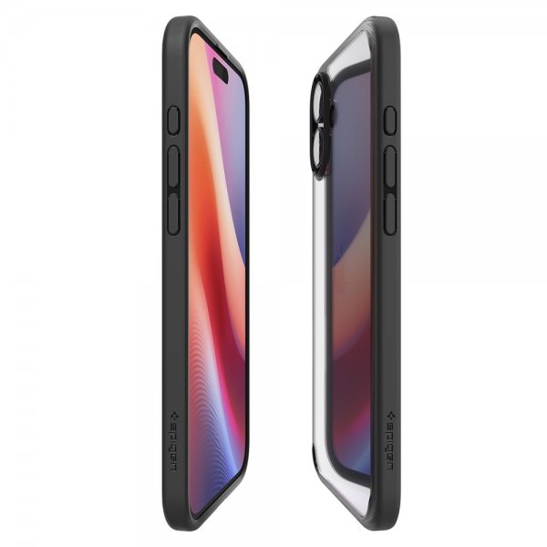 Spigen iPhone 16 -suojakuori Ultra Hybrid Matte, musta