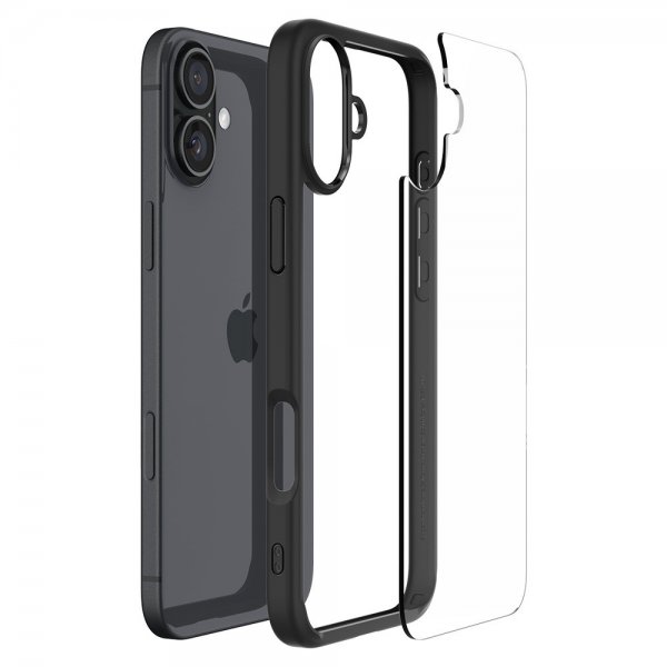 Spigen iPhone 16 -suojakuori Ultra Hybrid Matte, musta