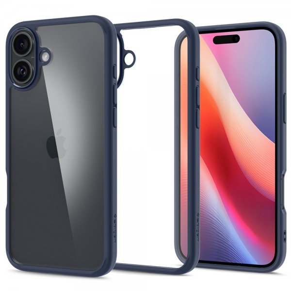 Spigen iPhone 16 -suojakuori Ultra Hybrid Navy Blue