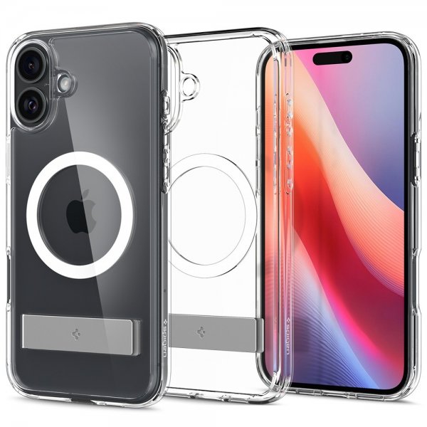 Spigen iPhone 16 Suojakuori Ultra Hybrid S MagFit Crystal Clear