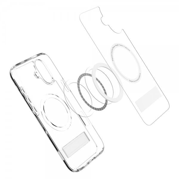 Spigen iPhone 16 Suojakuori Ultra Hybrid S MagFit Crystal Clear