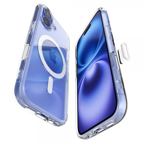 Spigen iPhone 16 Suojakuori Ultra Hybrid T MagFit Kirkas Valkoinen