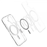 Spigen iPhone 16 Suojakuori Ultra Hybrid T MagFit Kirkas Valkoinen
