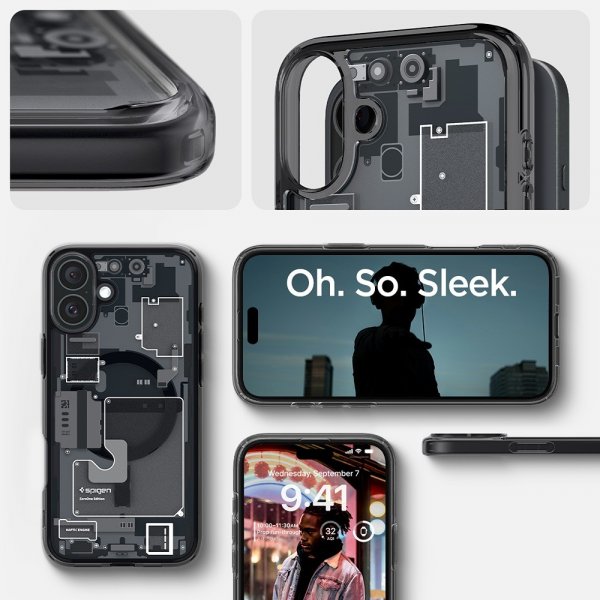 Spigen iPhone 16 -suojakuori Ultra Hybrid Zero One MagFit Musta