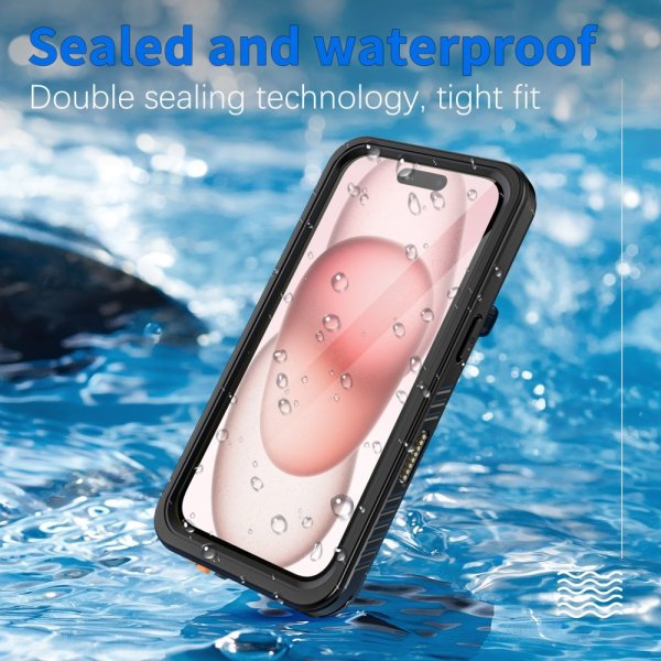 Redpepper iPhone 16 -suojakuori vedenkestävä IP68 musta