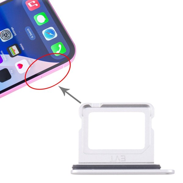 iPhone 16/16 Plus SIM-korttipidike - Valkoinen