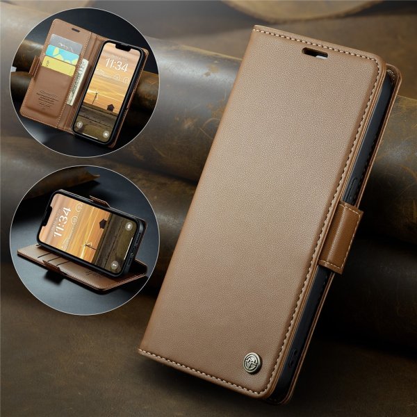 CaseMe iPhone 16/17 -kotelo 023 Series Ruskea
