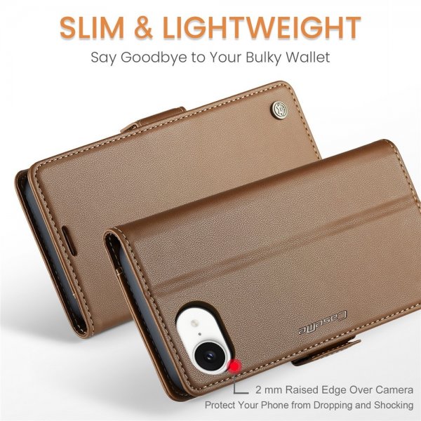 CaseMe iPhone 16/17 -kotelo 023 Series Ruskea