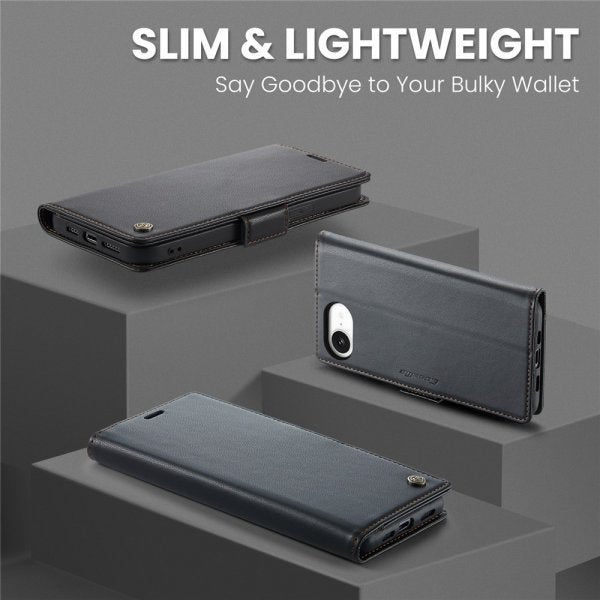 CaseMe iPhone 16e/17e Kotelo 023 Series Musta