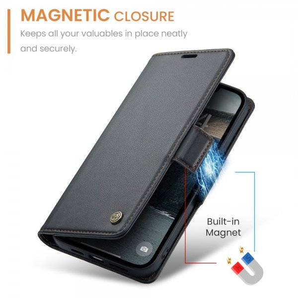 CaseMe iPhone 16e/17e Kotelo 023 Series Musta