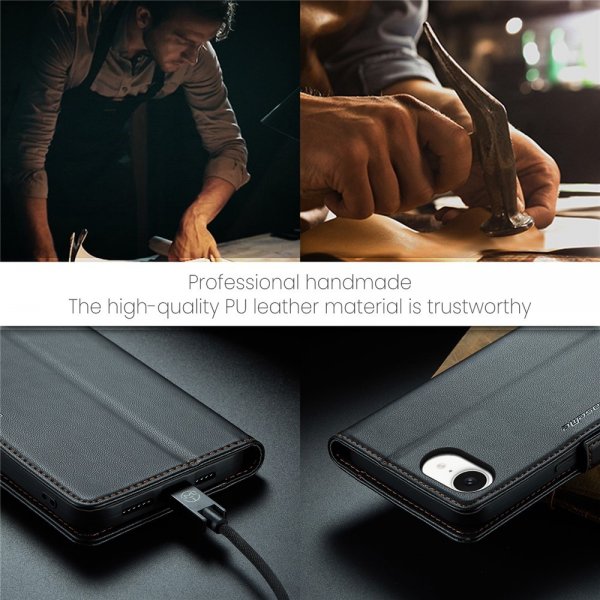 CaseMe iPhone 16e/17e Kotelo 023 Series Musta