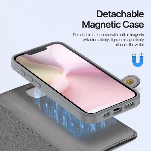 Dux Ducis iPhone 16e/17e Kotelo 2-in-1 Lawa Series MagSafe Harmaa