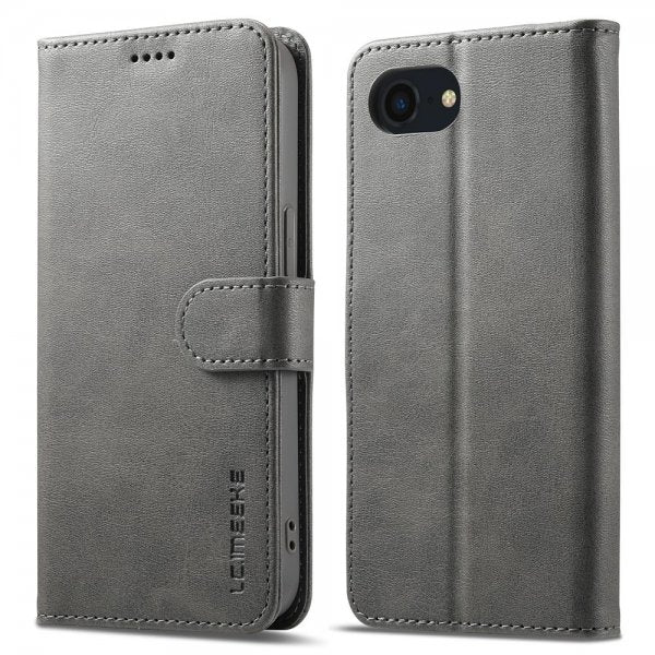 Lc.Imeeke iPhone 16e/17e -kuoret korttipaikalla, jalustatoiminnolla, harmaa