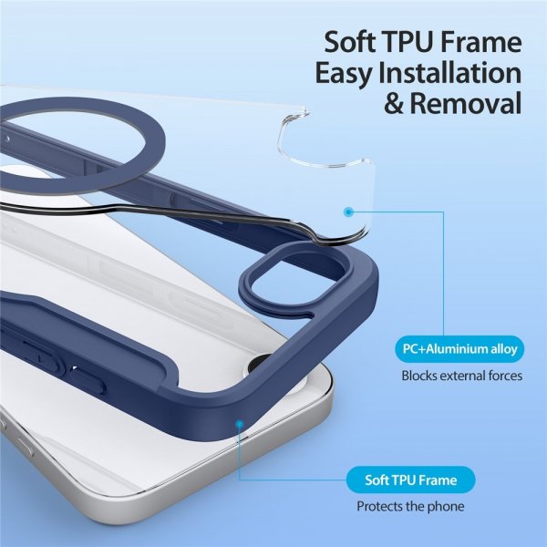 Dux Ducis iPhone 16./17. -sukupolven suojakuori, Skin X Pro Series MagSafe, sininen