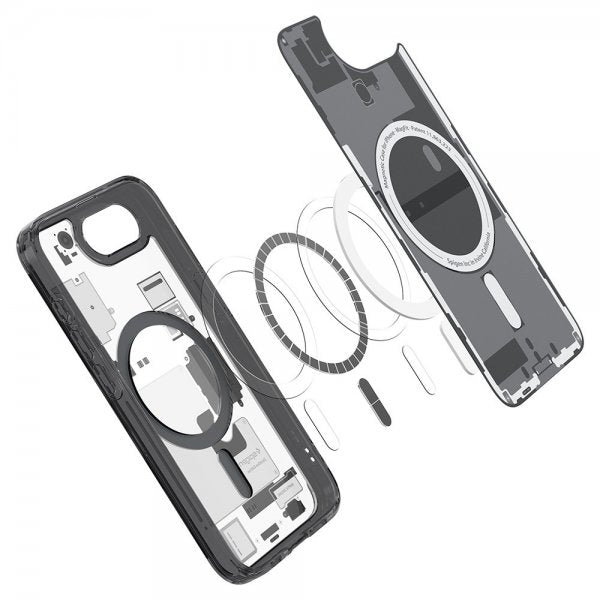 Spigen iPhone 16e/iPhone 17e -kuori Ultra Hybrid Zero One MagFit, musta