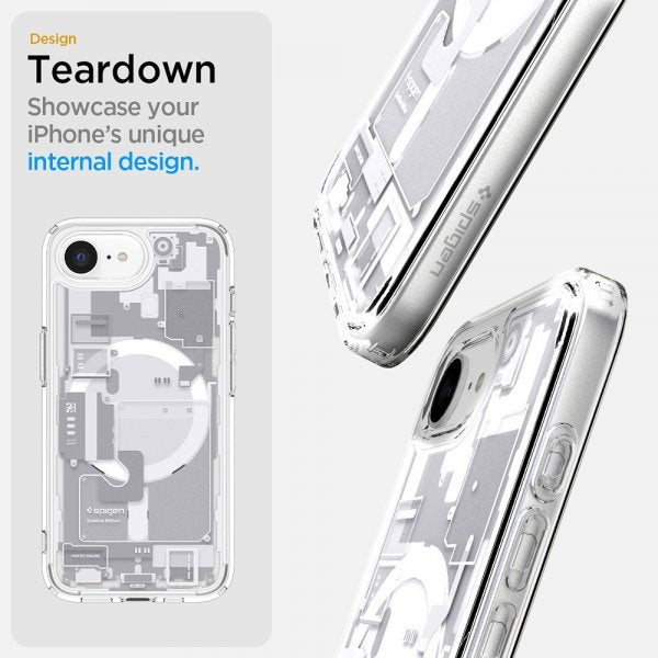 Spigen iPhone 16e/iPhone 17e Ultra Hybrid Zero One MagFit -suojakuori, valkoinen