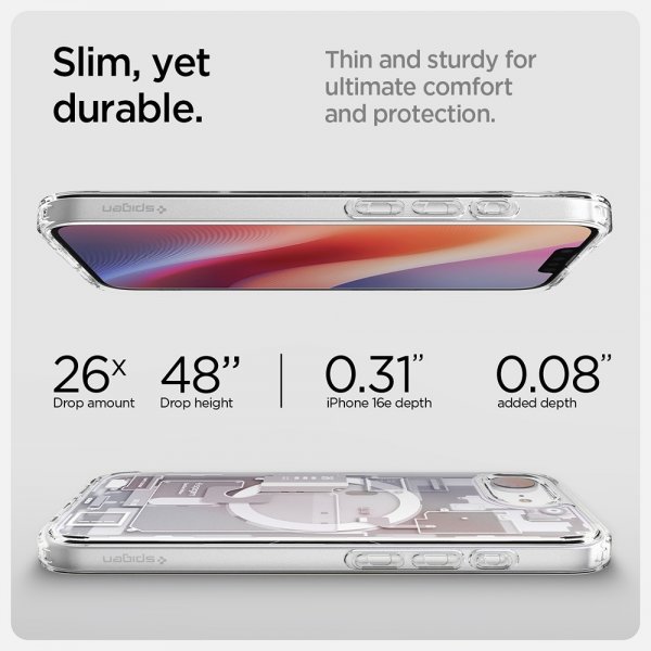 Spigen iPhone 16e/iPhone 17e Ultra Hybrid Zero One MagFit -suojakuori, valkoinen