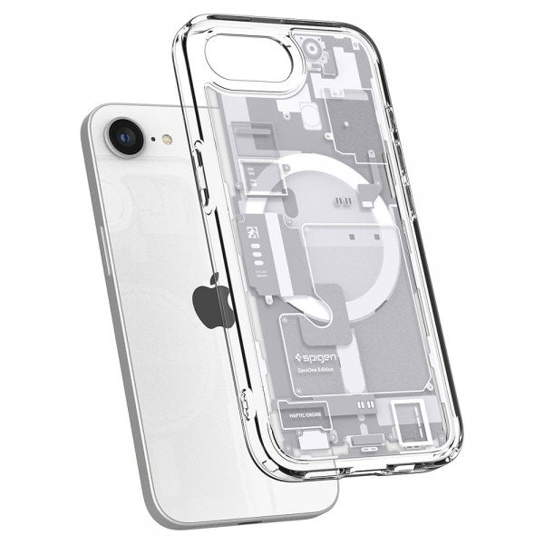 Spigen iPhone 16e/iPhone 17e Ultra Hybrid Zero One MagFit -suojakuori, valkoinen