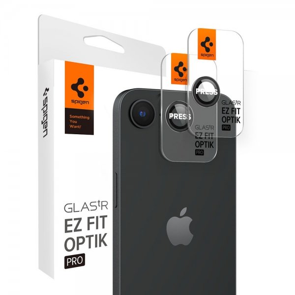 Spigen iPhone 16e/17e Kameran suoja GLAS.tR EZ Fit Optik Pro 2-pakkaus