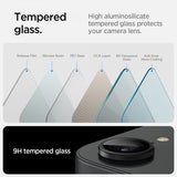 Spigen iPhone 16e/17e Kameran suoja GLAS.tR EZ Fit Optik Pro 2-pakkaus