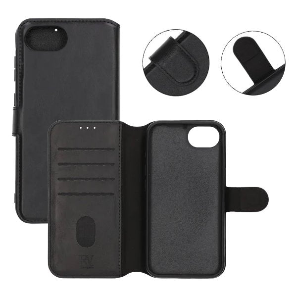 Rvelon iPhone 16e/17e Kotelo Magneettisesti irrotettava kuori Musta
