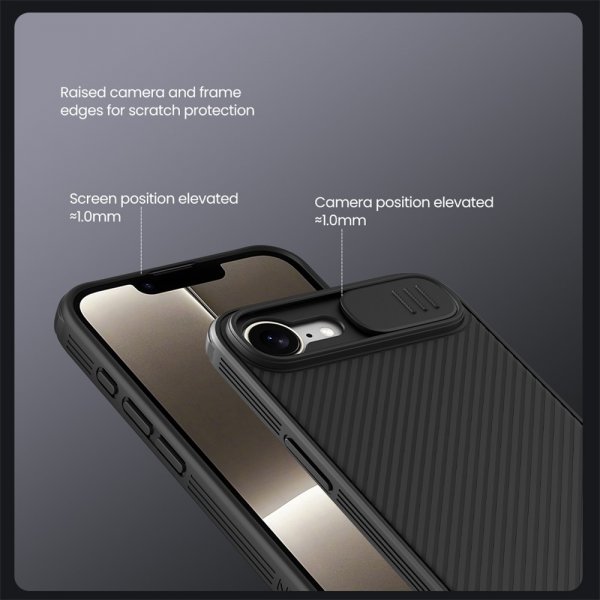 Nillkin iPhone 16e/17e Suojakuori CamShield Pro Musta