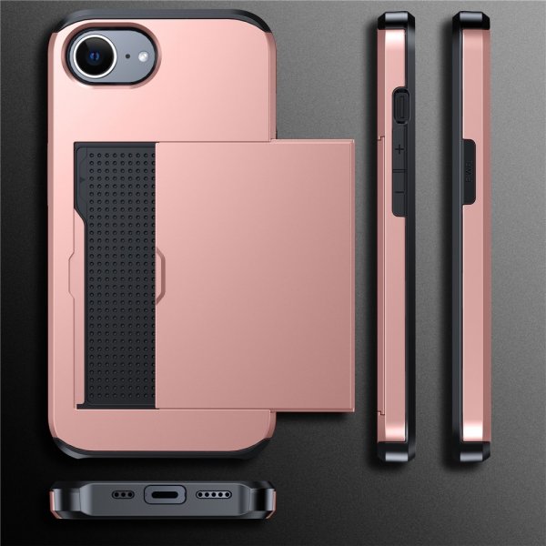 iPhone 16./17. Kuori Card Slide Sininen