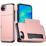 iPhone 16./17. Kotelo Card Slide Ruusukulta