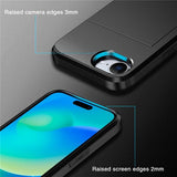 iPhone 16/17 Kuoret Korttikotelo Liukukansi Musta