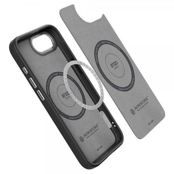 Spigen iPhone 16/17 -suojakuori Enzo Aramid MagFit Matte Black