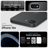 Spigen iPhone 16/17 -suojakuori Enzo Aramid MagFit Matte Black