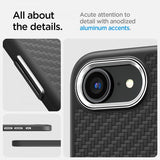 Spigen iPhone 16/17 -suojakuori Enzo Aramid MagFit Matte Black