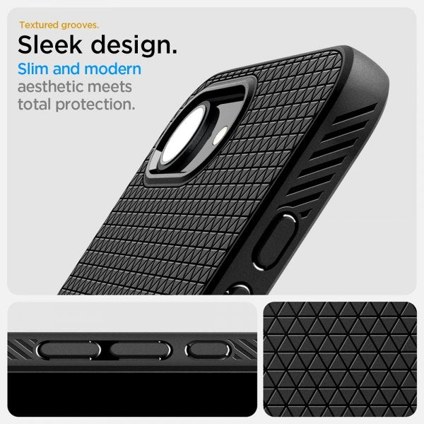Spigen iPhone 16e/17e Suojakuori Liquid Air MagFit Matte Black