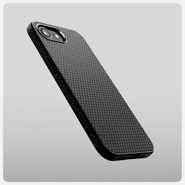 Spigen iPhone 16/17 -kuori, Liquid Air, mattamusta