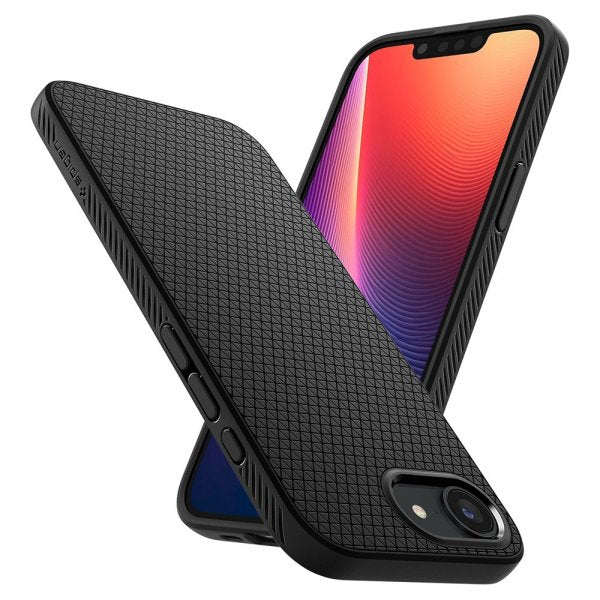 Spigen iPhone 16/17 -kuori, Liquid Air, mattamusta