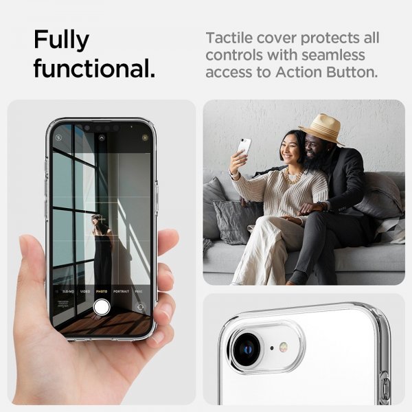 Spigen iPhone 16/17 Kuori Liquid Crystal MagFit Clear White