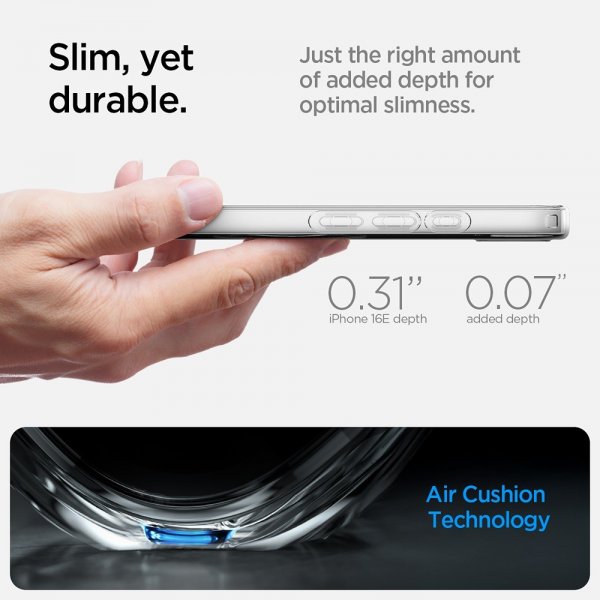 Spigen iPhone 16/17 Kuori Liquid Crystal MagFit Clear White