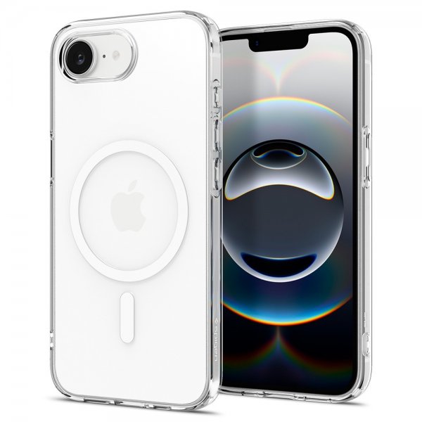 Spigen iPhone 16/17 Kuori Liquid Crystal MagFit Clear White