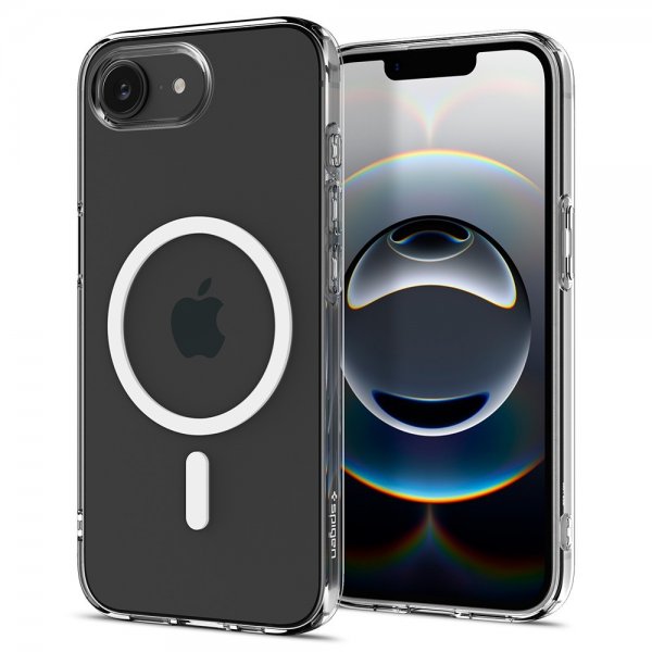 Spigen iPhone 16/17 Kuori Liquid Crystal MagFit Clear White