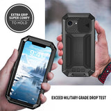 R-JUST iPhone 16./17. Kuori Metallinen Iskunkestävä Kameran Suojus Musta