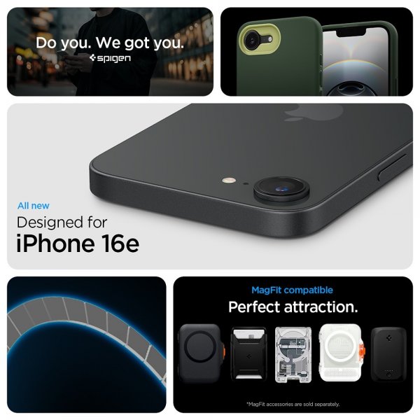 Spigen iPhone 16e/17e -kuori Nano Pop MagFit Avo Green