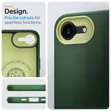 Spigen iPhone 16e/17e -kuori Nano Pop MagFit Avo Green