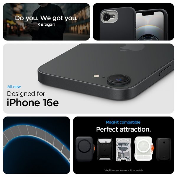 Spigen iPhone 16e/17e Suojakuori Nano Pop MagFit Black Sesame